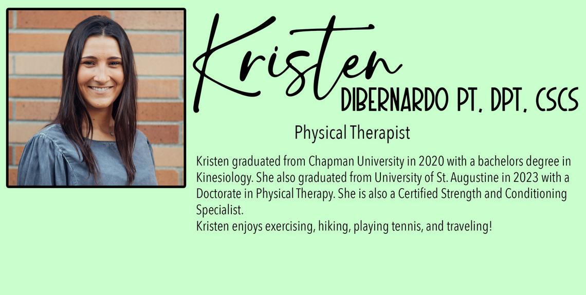 Kristen DiBernardo, PT, DPT, CSCS — physical therapist at Dynamic Physical Therapy
