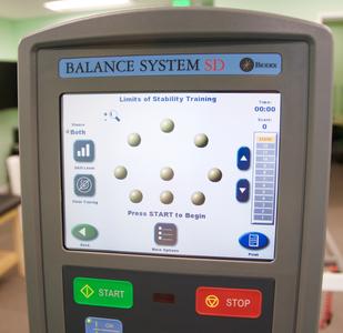 Biodex Balance System SD screen set up for limits-of-stability training