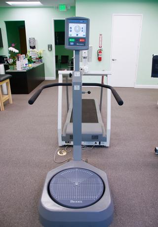 Biodex Balance System machine in the physical therapy gym